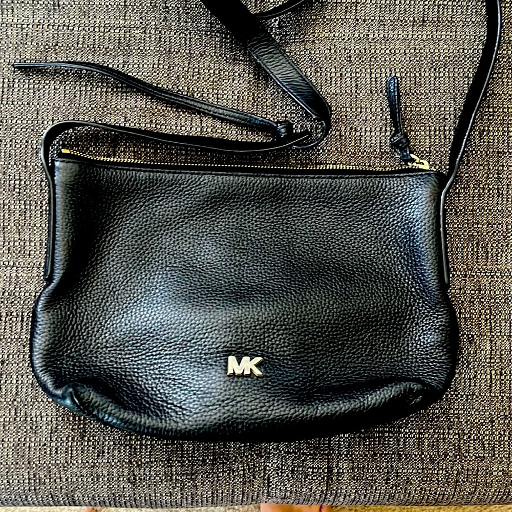 Black Leather Michael Kors Shoulder Bag